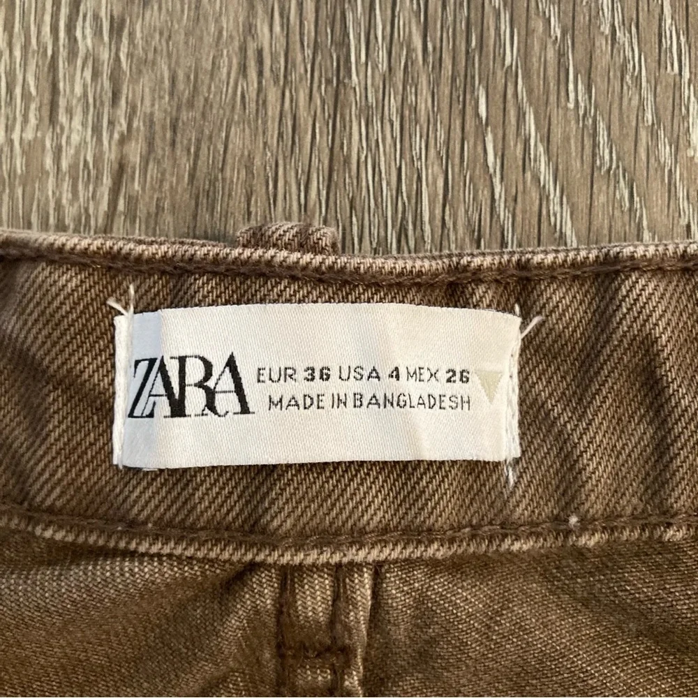 Zara Brown Wide-Leg Jeans - Picture 7 of 14
